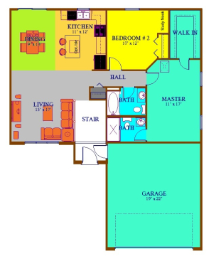 The Westwood II - Main Level Plan